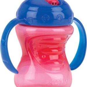 Nuby 2-in-1 Beker Met Harde Tuit 240ml Blauw/rood