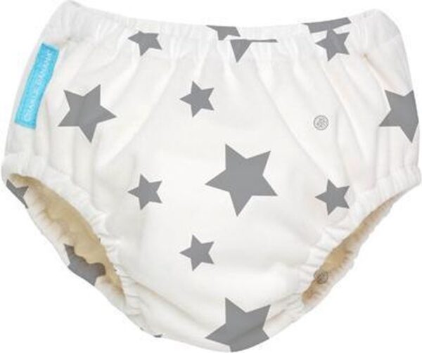 Charlie Banana Twinkle Little Star Grey - 2-in-1 Wasbare zwemluier en zindelijkheidsbroekje - XL