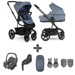 Kinderwagen Easywalker Harvey3 Steel Blue inclusief Autostoel Maxi-Cosi Rock & Accessoirepakket