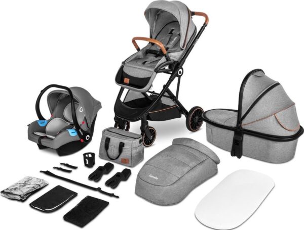 Kinderwagen Lionelo Riya 3-in-1 Grey Stone