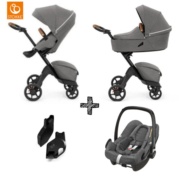 Kinderwagen Stokke® Xplory® X Modern Grey met Maxi-Cosi & Adapterset