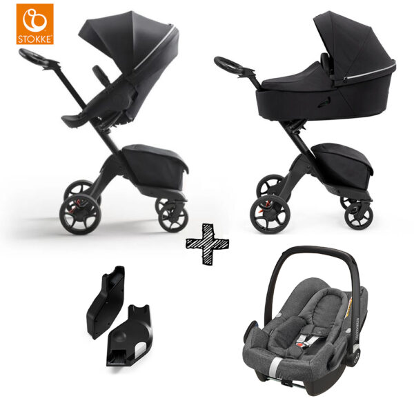 Kinderwagen Stokke® Xplory® X Rich Black met Maxi-Cosi & Adapterset