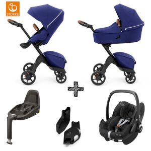 Set | Kinderwagen Stokke® Xplory® X Royal Blue met Maxi-Cosi Pebble Pro & Isofixbase & Adapterset