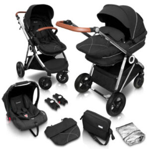 babyGO Combi kinderwagen Halime 3 in 1 Air Silver Anthracite