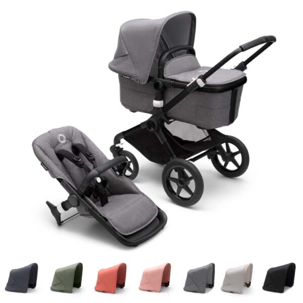 Bugaboo Kinderwagen 2 In 1 Fox 3 Black Grey Melange