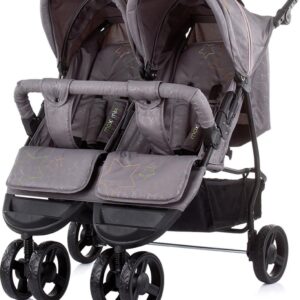 Duo Kinderwagen 0+ new borns Chipolino Maxi Mix antraciet asphalt met luiertas