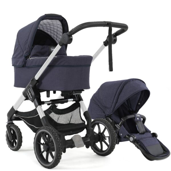 Emmaljunga Kinderwagen 2 In 1 NXT Lounge Navy NXT90 Silver 3.0