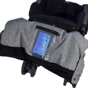 Handenwarmer met telefoonvak - Handwarmer kinderwagen - Altabebe Grijs