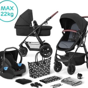 Kinderkraft Kinderwagen XMOOV 3 in 1 Black (incl. autostoel)