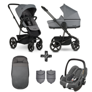 Kinderwagen Easywalker Harvey3 Fossil Grey inclusief Autostoel Maxi-Cosi Rock & Accessoirepakket