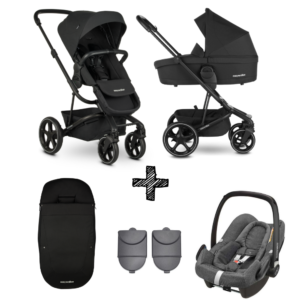 Kinderwagen Easywalker Harvey3 Shadow Black inclusief Autostoel Maxi-Cosi Rock & Accessoirepakket