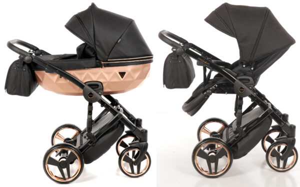 Kinderwagen Junama Mirror Satin 02 Copper | Black Frame