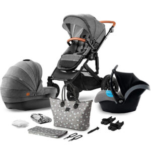 Kinderwagen Kinderkraft Prime 2020 3-in-1 (incl Autostoel & Luiertas) Grey