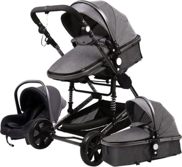 Magic 3 in 1 Combi Kinderwagen Grijs Incl. Baby Gifts