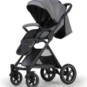 Polaza® Kinderwagen - Opvouwbaar en gemakkelijk op te bergen - Wandelwagen - Maxi Cosi - Kinderwagen 3 in 1 - 0 tot 36 Maanden - Grijs