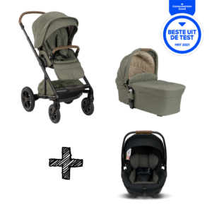 SET | Kinderwagen Nuna Mixx Next Pine + Autostoel Nuna Arra Caviar