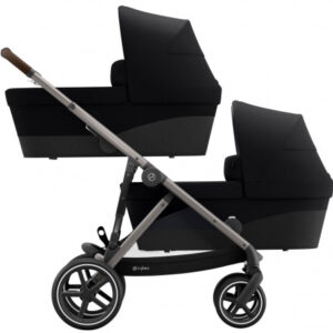 Twin Kinderwagen Cybex Gazelle S Deep Black/Black - Taupe Frame