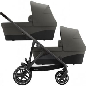 Twin Kinderwagen Cybex Gazelle S Soho Grey / Mid Grey - Black Frame