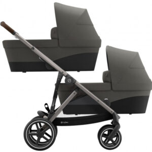 Twin Kinderwagen Cybex Gazelle S Soho Grey / Mid Grey - Taupe Frame