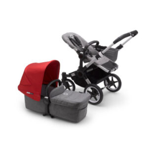 bugaboo Combi kinderwagen Donkey 3 Mono Complete Alu/Grey Melange-Red