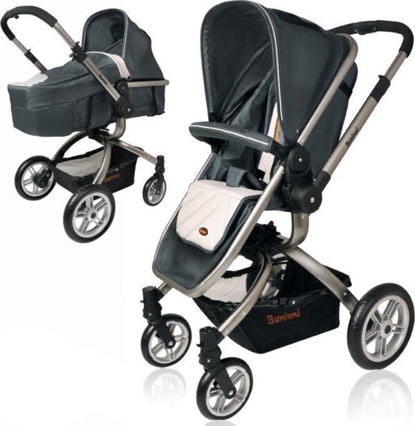 Baninni Kinderwagen Maxim 3 in 1 Grijs-Beige