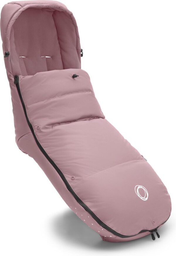 Bugaboo Winter Performance Voetenzak, Must-Have Kinderwagen Accessoire Met Kap, Schoenenschild en Tweeweg Rits in Dune Pink