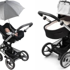 DOOKY COMBI PACK UNIVERSELE KINDERWAGEN PARASOL GRIJS & UNIVERSAL COVER GRIJS