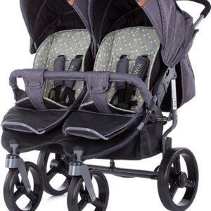 Duo Kinderwagen 0+ new borns Chipolino Twix grijs grafiet