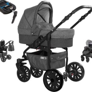 Friedrich Hugo - Combi Kinderwagen - 4-in-1 - Grijs