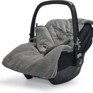 Jollein Voetenzak voor Autostoel & Kinderwagen - Basic Knit - Stone Grey