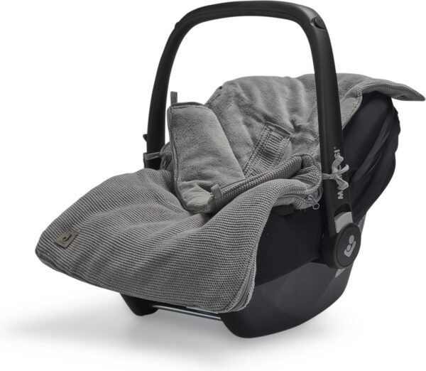 Jollein Voetenzak voor Autostoel & Kinderwagen - Basic Knit - Stone Grey