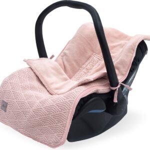 Jollein Voetenzak voor Autostoel & Kinderwagen - River Knit - Pale Pink