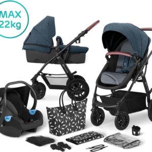 Kinderkraft XMoov 3 in 1 Kinderwagen - Inclusief Autostoel - Denim