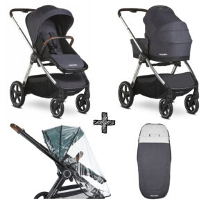 Kinderwagen Easywalker Rudey Mineral Grey Exclusive met Voetenzak & Regenhoes