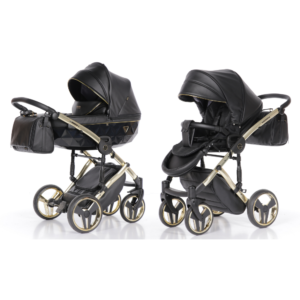 Kinderwagen Junama Fluo Line 3-in-1 Black/Gold + Autostoel Junama incl. Adapterset