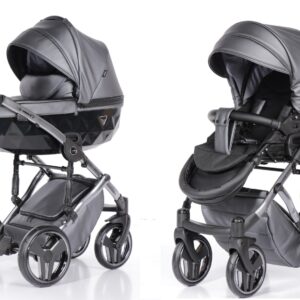 Kinderwagen Junama Fluo Line 3-in-1 Grey/Silver + Autostoel Junama incl. Adapterset