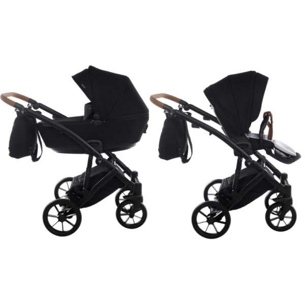 Kinderwagen Junama Space 4-in-1 Full Black + Autostoel Junama Black/Silver incl. Adapterset & Isofix Base