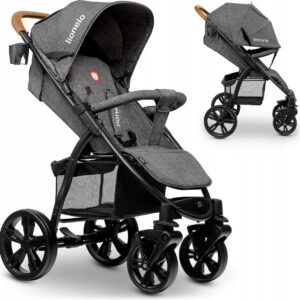 Lionelo Annet luxe kinderwagen met accessoires - stone -caramel grijs