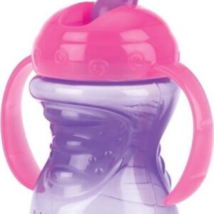 Nuby 2-in-1 Beker Met Harde Tuit 240ml Roze/paars