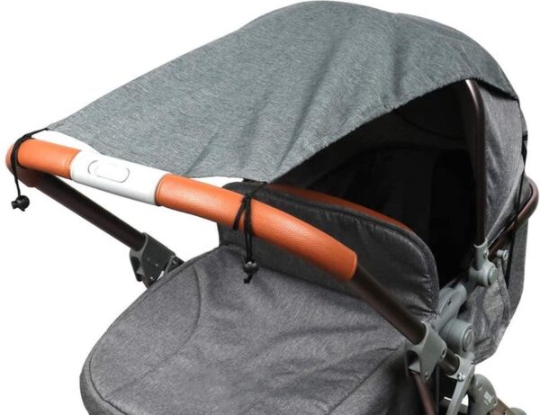 Universal zonnescherm voor kinderwagen Deluxe zonwering babykuip - scheurbestendig zonwering met UV-bescherming coating 50+